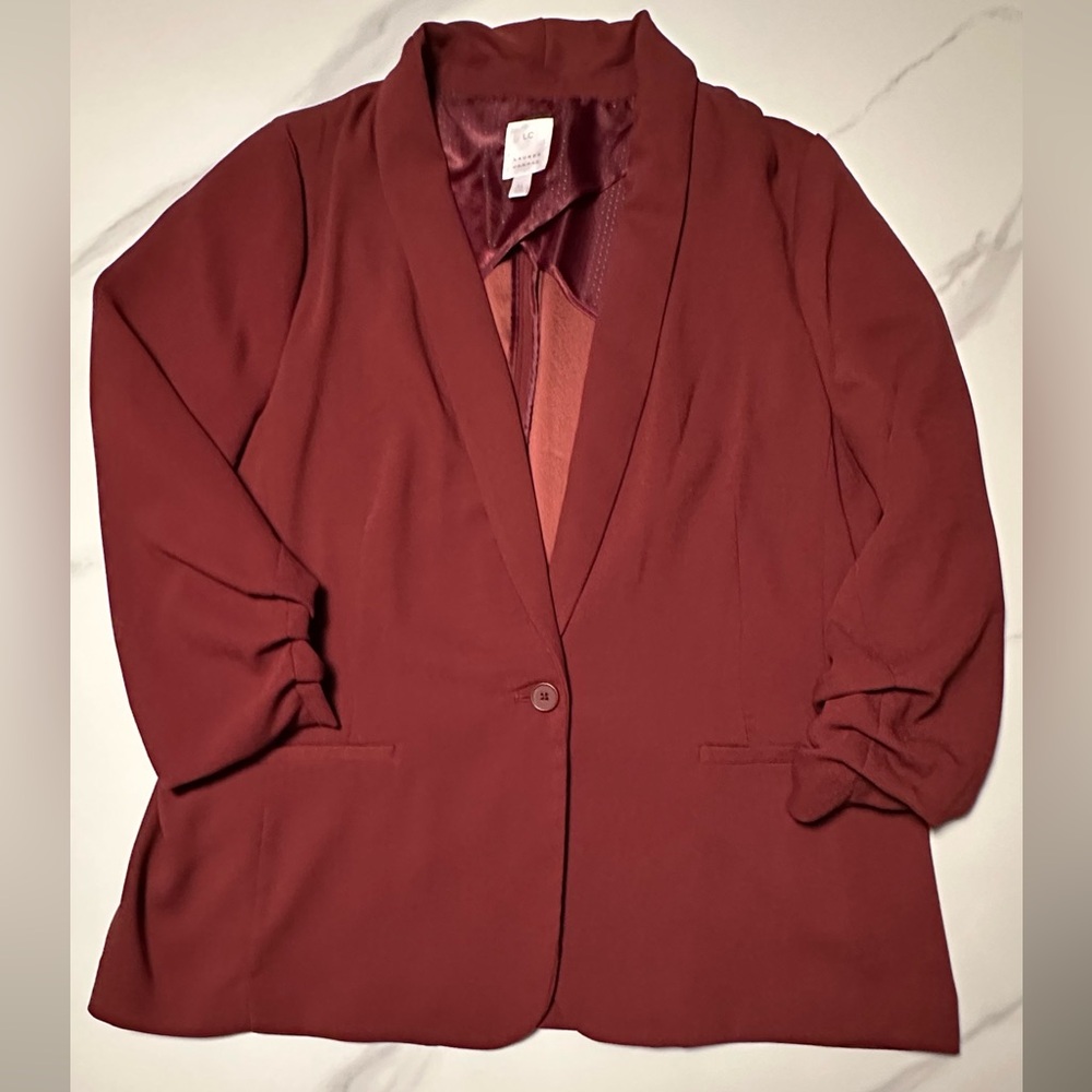 Burgundy Lauren Conrad Casual Wear Blazer Sz XL